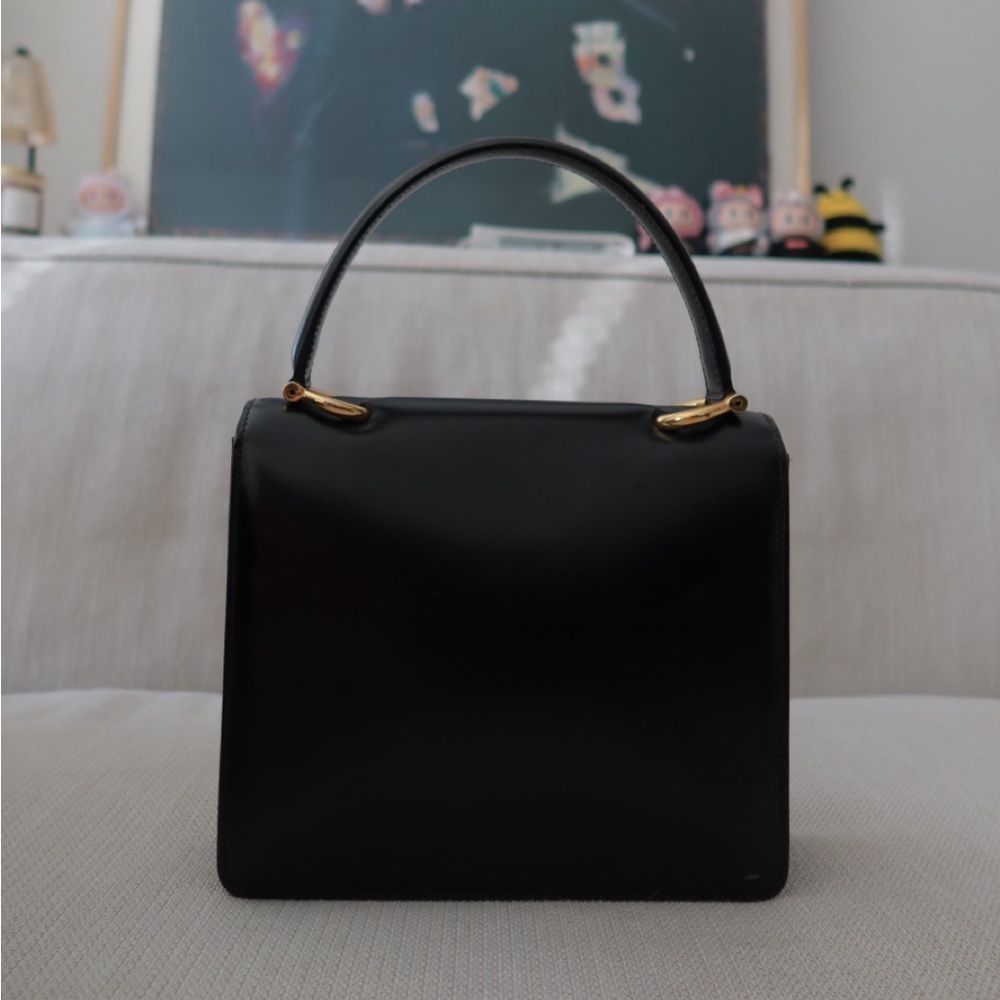 Celine Black Hand Bag with Gold Hardware - Picture 10 of 10